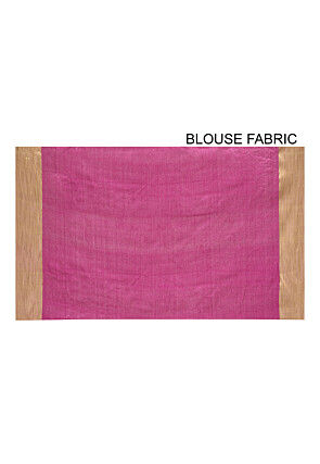 Banarasi Tussar Silk Saree in Fuchsia