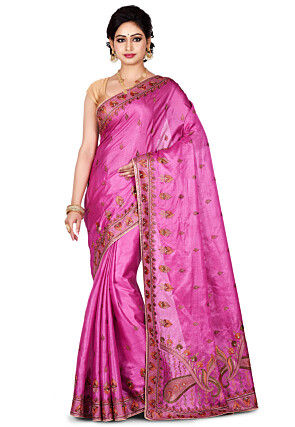 Banarasi Tussar Silk Saree in Light Purple
