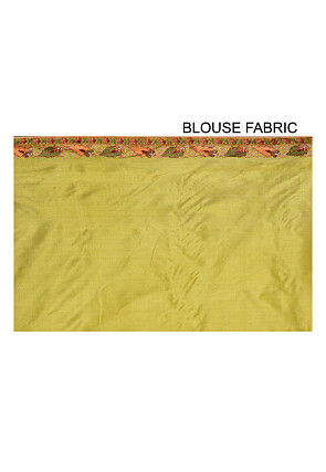 Banarasi Tussar Silk Saree in Olive Green