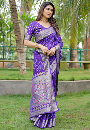 Bandhani Sarees Buy Latest Indian Designer Bandhani Sarees Online Utsav Fashion