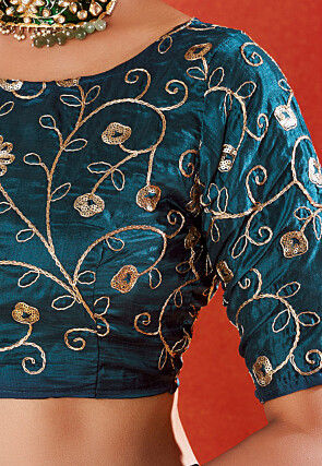 Bandhej Printed Chiffon Saree in Blue