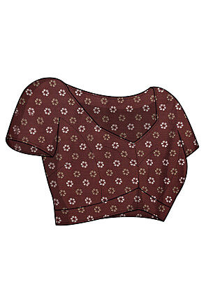 Bandhej Printed Chiffon Saree in Maroon