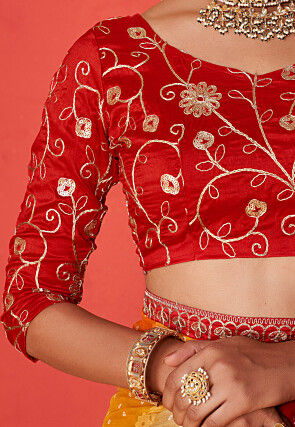 Bandhej Printed Chiffon Saree in Multicolor