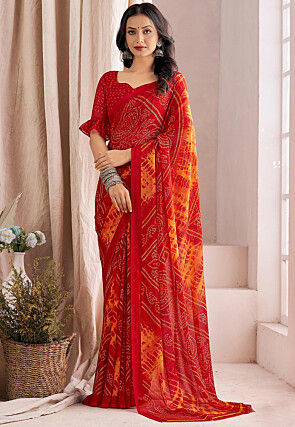 Beautiful Heavy Bandhani Designer Saree | Bandhani saree, Saree, Saree  designs