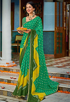 Bandhani Sarees: Buy Latest Indian Designer Bandhani Sarees Online - Utsav  Fashion