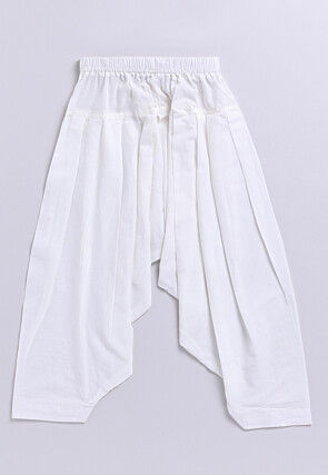 Bandhej Printed Cotton Kurta Set in Orange