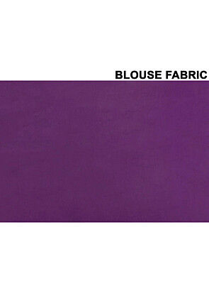 Bandhej Printed Crepe Saree in Purple