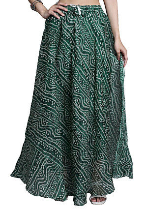 Green skirt online india shop