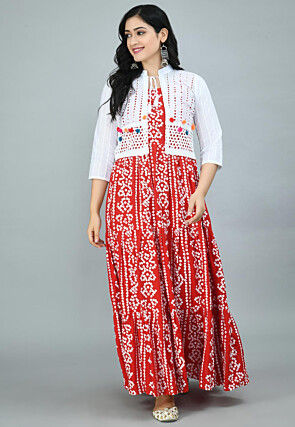 Buy Dark Red Georgette Sequins Embroidered Gown Festive Wear Online at Best  Price | Cbazaar