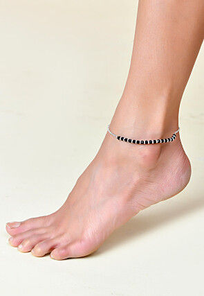 Beaded Adjustable Anklet Pair