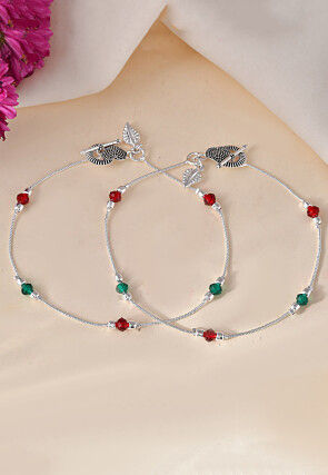 Beaded Anklet Pair