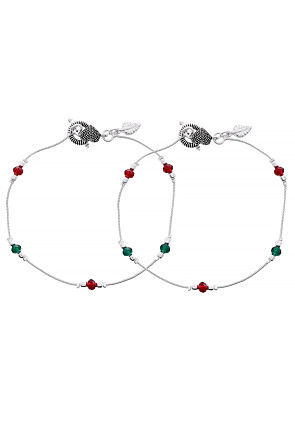 Beaded Anklet Pair