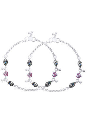 Beaded Anklet Pair