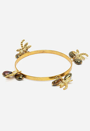 Buy Honbon Stylish Single hand Kade/Kangan Zig Zag & Flower Design Cuff Bracelet  Bangle for Women & Girls 1pcs (Golden 2) at Amazon.in