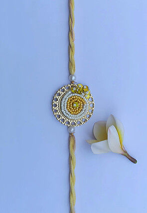 Beaded Bhaiya and Bhabhi Rakhi Pair