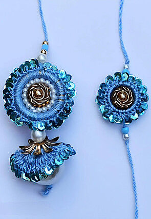 Beaded Bhaiya and Bhabhi Rakhi Pair