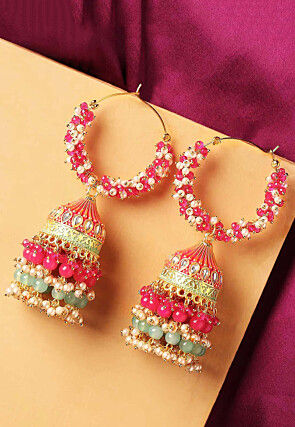 Beaded Jhumka Style Earrings