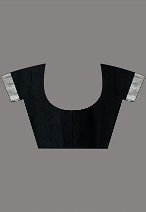 Bengal Handloom Pure Linen Saree in Black