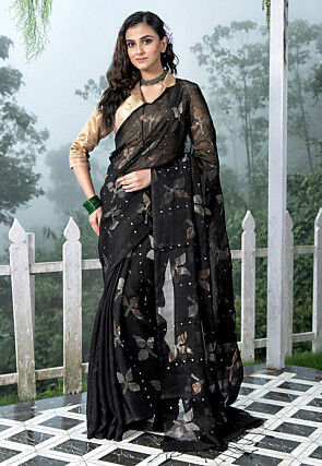 Bengal Handloom Pure Silk Saree in Black