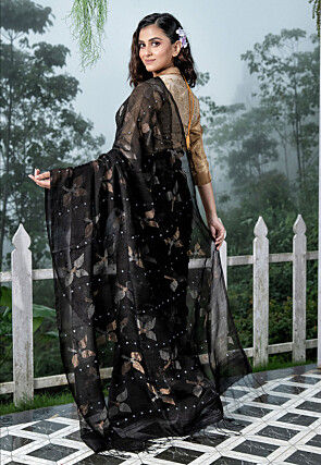 Bengal Handloom Pure Silk Saree in Black