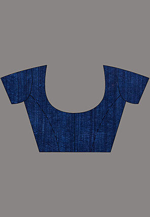 Bengal Handloom Pure Silk Saree in Dark Blue