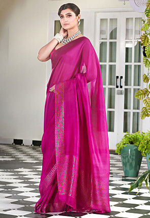 Bengal Handloom Pure Silk Saree in Fuchsia