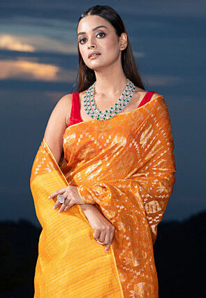 Bengal Handloom Pure Silk Saree in Mustard