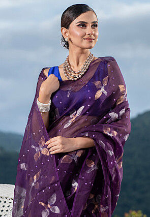 Bengal Handloom Pure Silk Saree in Purple