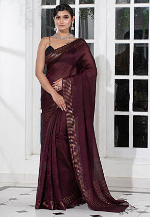 Bengal Handloom Pure Silk Saree in Wine