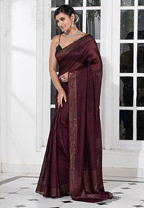 Bengal Handloom Pure Silk Saree in Wine