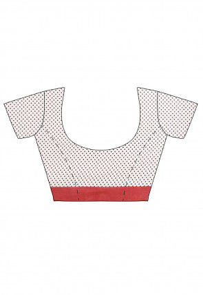 Block Printed Pure Cotton Saree in Light Beige