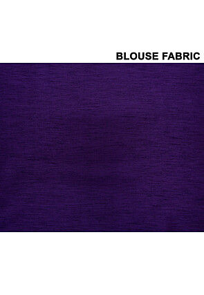 Block Printed Pure Crepe Multiple Joints Saree in Pink and Purple