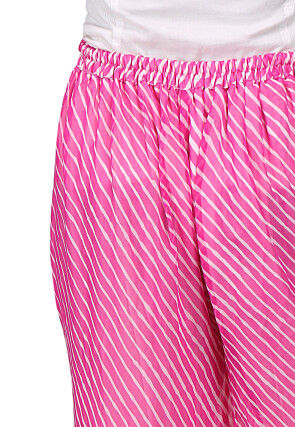 Lehariya Printed Georgette Palazzo in Pink