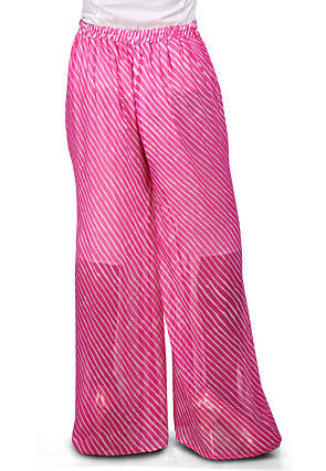 Lehariya Printed Georgette Palazzo in Pink