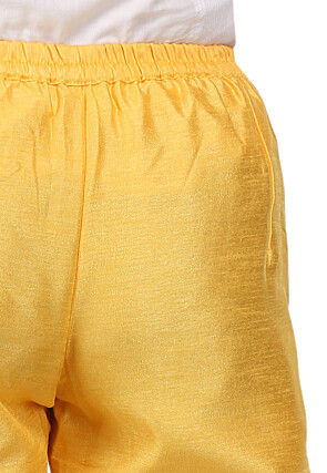 Plain Art Dupion Silk Trouser in Yellow