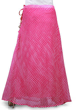 Lehariya Georgette Long Skirt in Pink