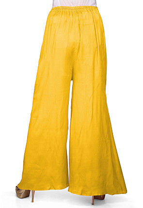 Plain Shantoon Palazzo in Yellow