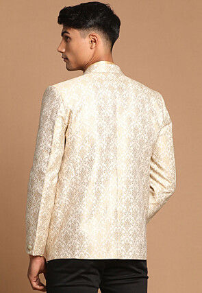 Brocade Blazer in Cream