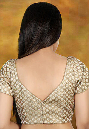 Brocade Blouse in Beige