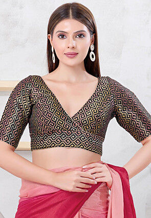 Brocade Blouse in Black