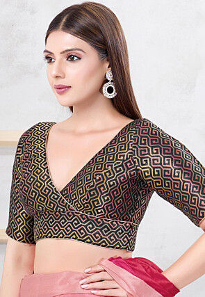 Brocade Blouse in Black