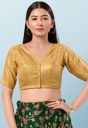 Brocade Blouse in Golden
