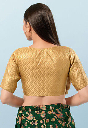 Brocade Blouse in Golden