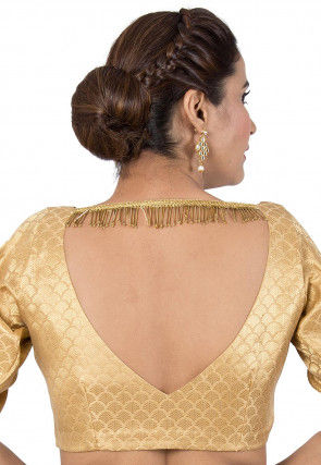 Brocade Blouse in Golden