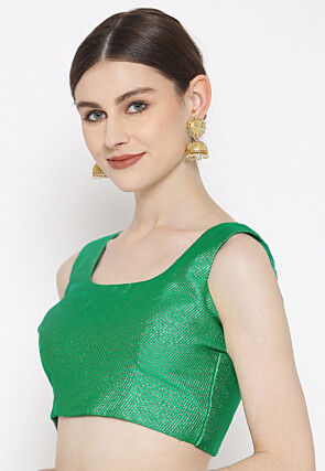 Brocade Blouse in Green