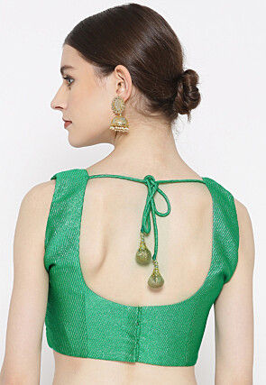 Brocade Blouse in Green