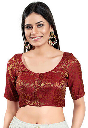 Maroon Blouse | Blouse designs silk, Trendy blouse designs, Saree blouse  designs latest