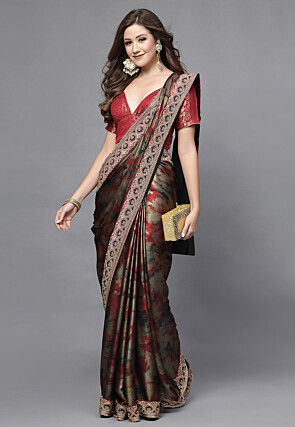 Brocade Blouse in Maroon