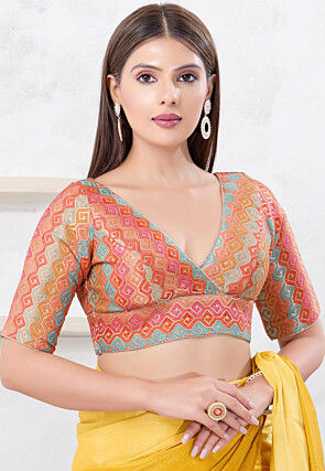 Brocade Blouse in Multicolor