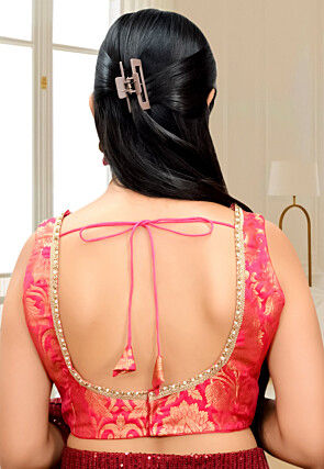 Brocade Blouse in Pink